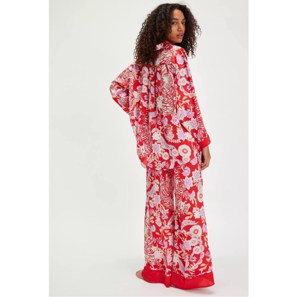 Free People Red Floral Pajama Set - Picture 2 of 11